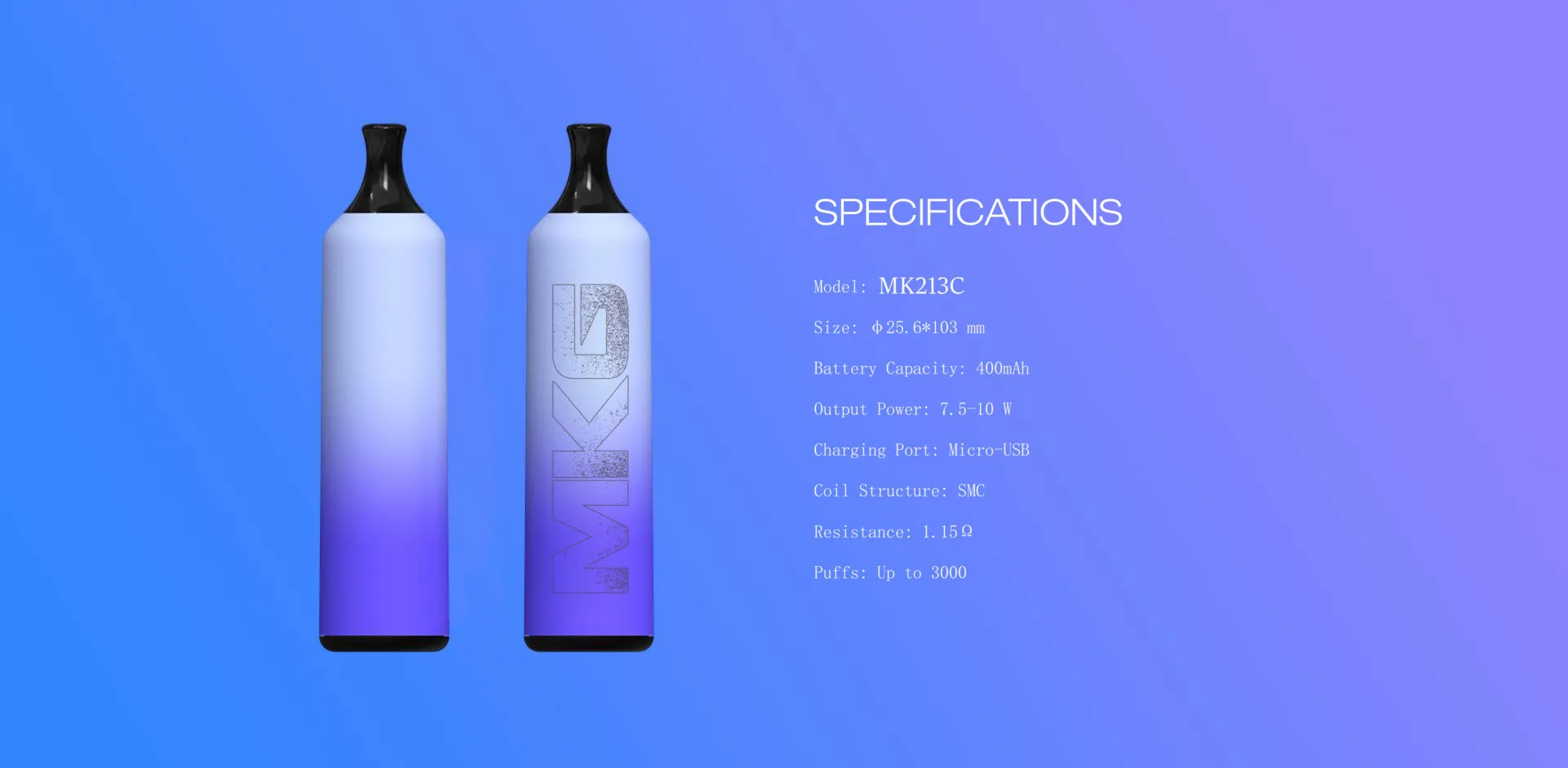 MKG Vape Disposable Pens MK213C 3000puffs E-cigarette - Image 5