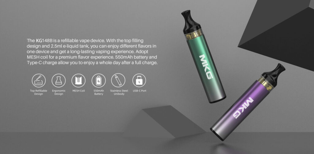 Refillable Pod Systems are easy-to-use vape devices. Once you run out of your favourite vape juice flavour, simply replace the old pod with a new vape pod.