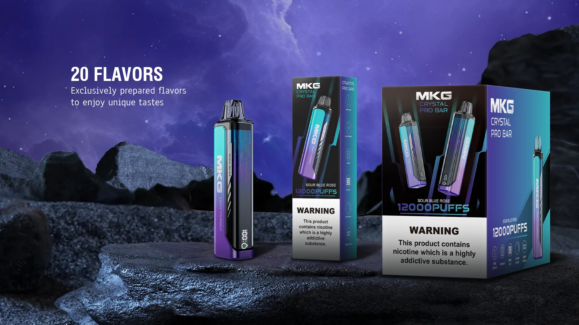 Hayati Crystal Pro Max 4000 Disposable Vape – 2 Pack Mix, Prefilled Fruits Flavours E-Cigarettes, Draw-Activated Smooth Vaping Pen